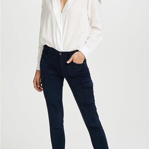 Women's Navy Cargo velvet Pants BNWT